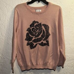 Elle Rose Sweater black and Pink XL 🌹